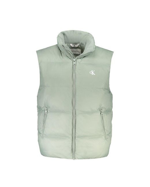 Calvin Klein Jassen ,Groen ,Polyester Groene Polyamide Jas Met Rits En Zakken in het Green voor heren