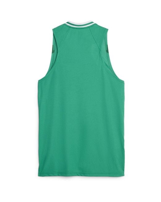PUMA Green Hoops Team Game Performance Basketball Jersey for men