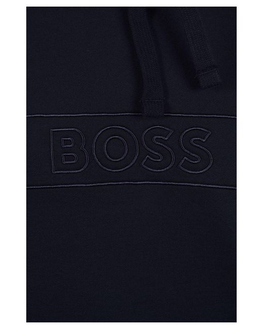 Boss Blue Fashion Hooded Sweatshirt Dark for men