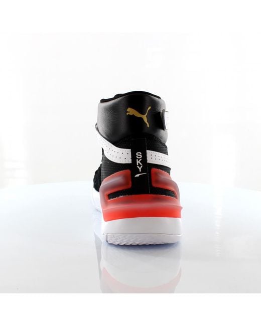 PUMA Black Sky Modern Hi Lace Up Trainers Basketball Shoes 194042 04 for men