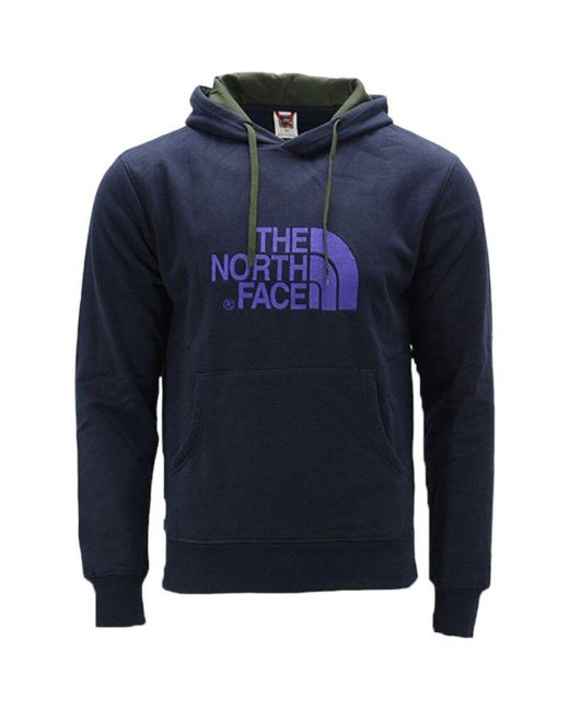 The North Face Blue Drew Peak Embroidery Hoodie for men