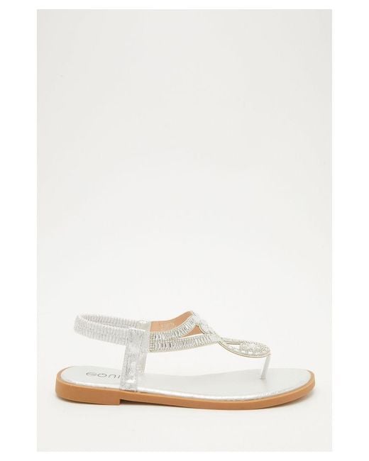 Badgley Mischka Girls' Sandals - Silver, Size: 5 : Target