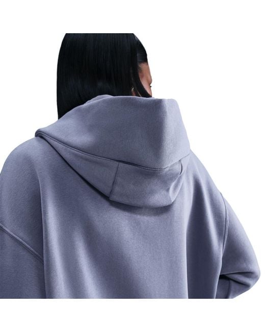 Nike Blue Sportswear Phoenix Fleece Over Oversized Pullover Hoodie