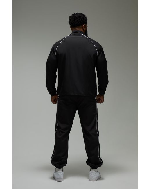 BoohooMAN Black Training Dept Woven Track Jacket for men