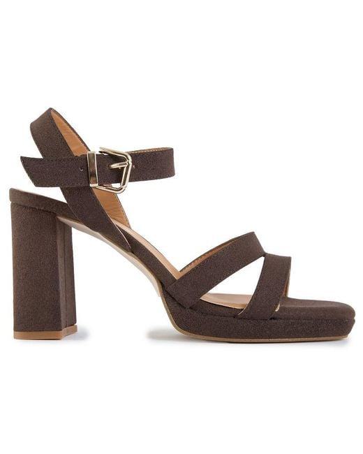 V.Gan Brown Vegan Tulsi Platform Heel Sandals