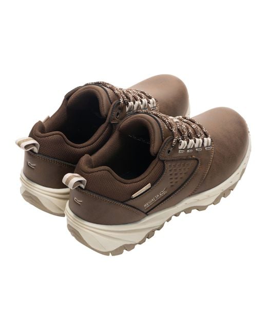Regatta Brown Ladies Amble Synthetic Leather Waterproof Walking Shoes /Warm)