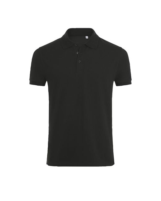 Sol's Black Phoenix Short Sleeve Pique Polo Shirt for men