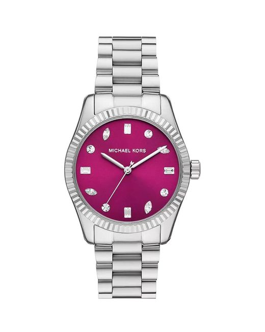Michael Kors Pink Lexington Three-hand Stainless Steel Watch 38mm