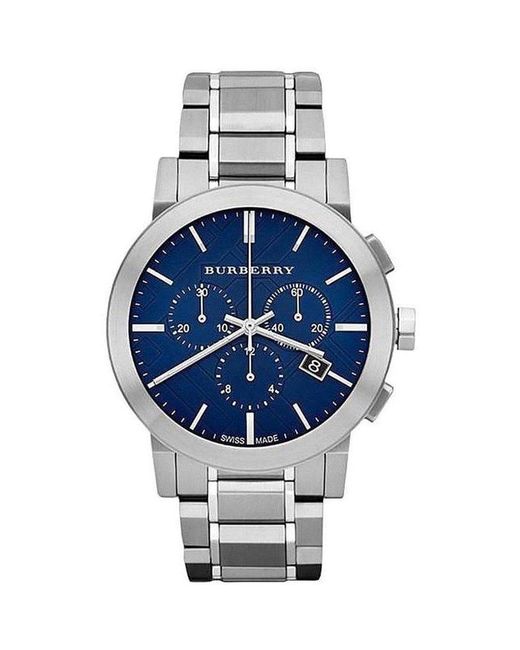 Burberry Bu9363 De City Chronograaf Herenhorloge in het Blue voor heren