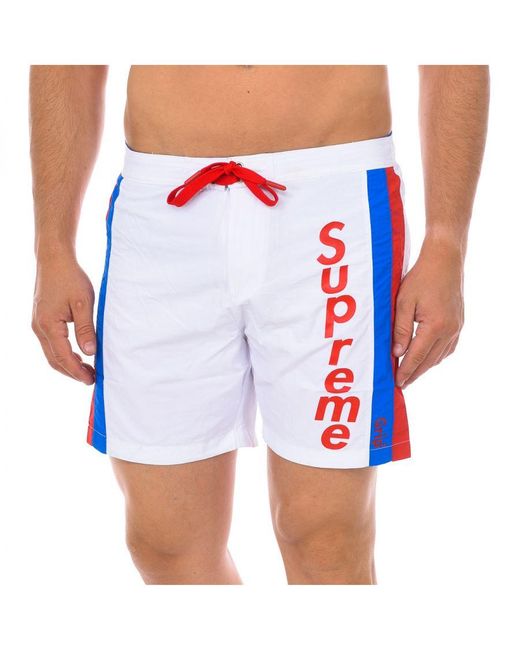 Supreme Blue Mid-Length Boxer Swimsuit Cm-30058-Bp for men