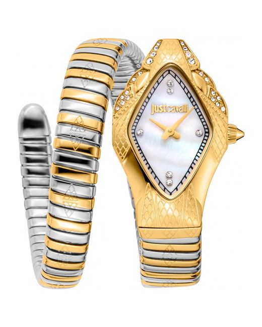 Just Cavalli Metallic Jc1L306M0065 Ladies Signature Snake Watch