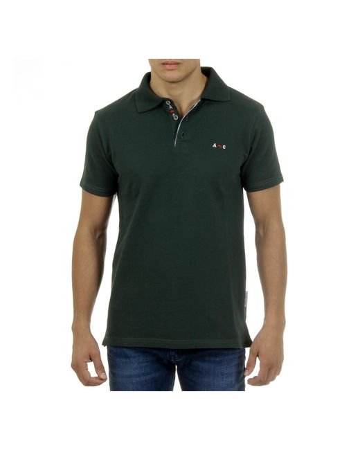 Andrew Charles by Andy Hilfiger Green Polo Short Sleeves Semelo Cotton for men