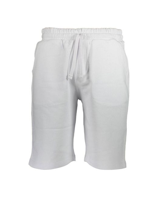 North Sails Gray Cotton Drawstring Casual Shorts for men