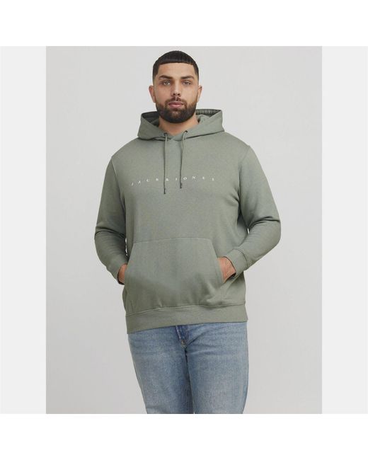 Jack & Jones Green And Star Plus Hoodie for men