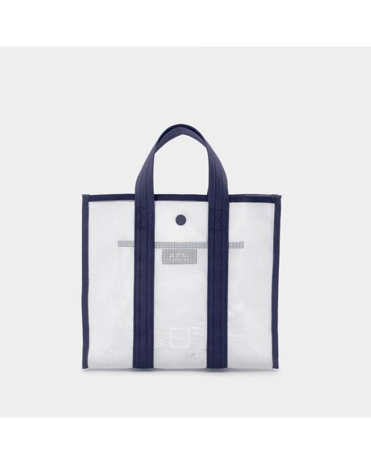 A.P.C. Kleine Boodschappentas Louise in het Blauw Lyst NL