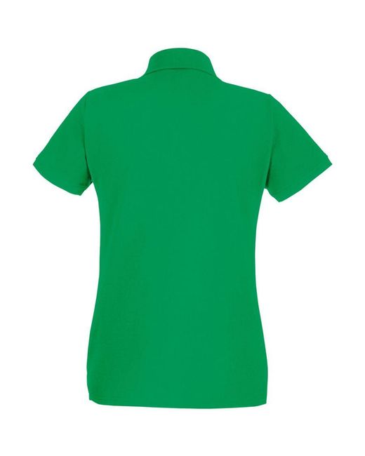 Fruit Of The Loom Green Ladies Lady-Fit Premium Short Sleeve Polo Shirt (Kelly) Cotton