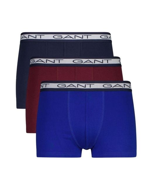 Gant Blue 3-Pack Core Trunks for men