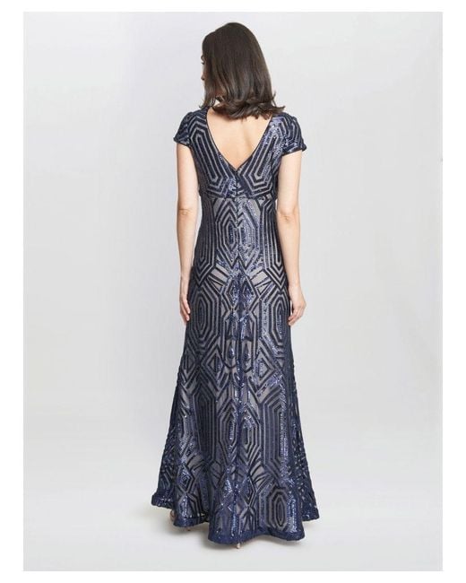 Gina Bacconi Blue Marcia Sequin Gown