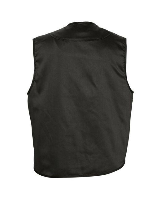 Sol's Black Wild Full Zip Waistcoat Bodywarmer Jacket