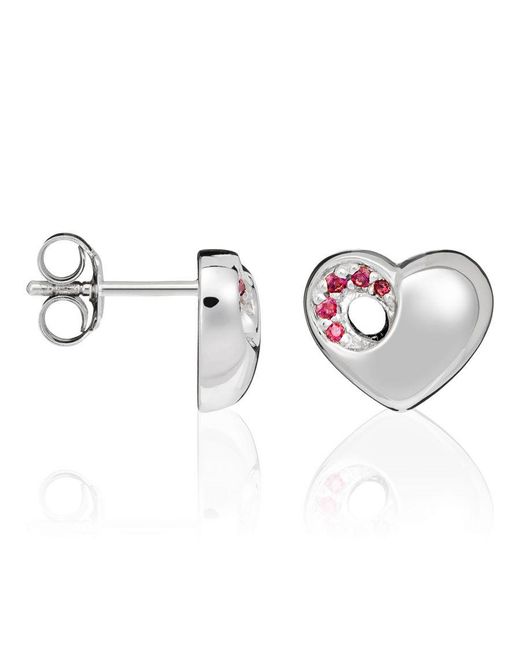 Orphelia Metallic 925 Sterling Stud Earrings