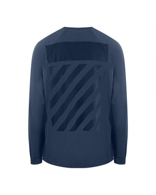 Off-White c/o Virgil Abloh Blue Off- Diag Line Back Logo Sweatshirt for men