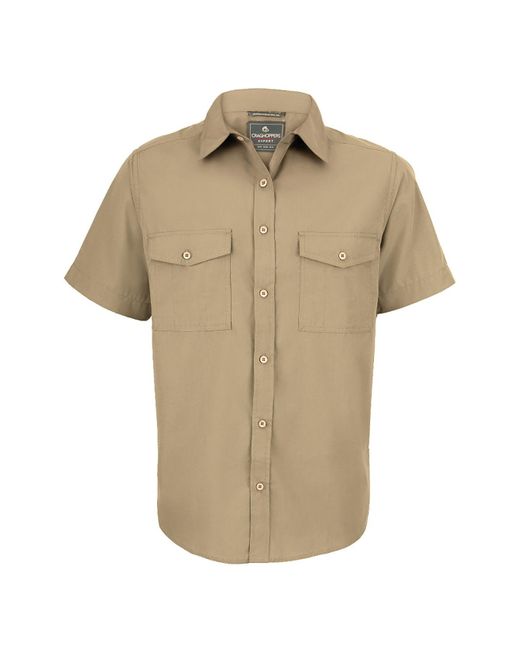 Craghoppers Natural Expert Kiwi Short-Sleeved Shirt (Pebble) for men
