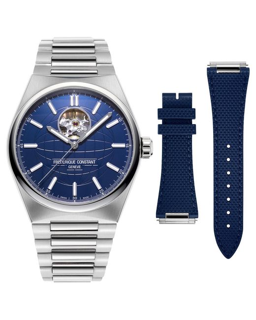 Frederique Constant Blue Frédérique Highlife Heart Beat Watch Fc-310N4Nh6B Stainless Steel (Archived) for men