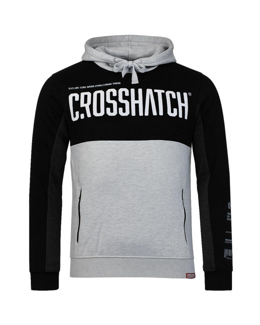 Crosshatch Black Compounds Panel Hoodie for men