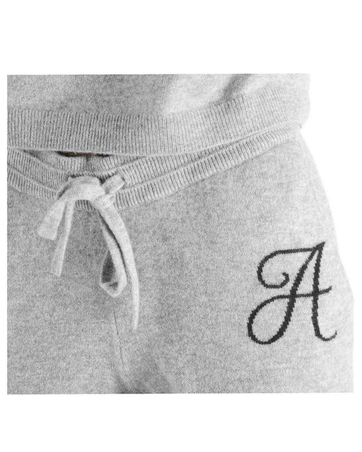 Crown of Edinburgh Cashmere Gray Track Pants Morningside A