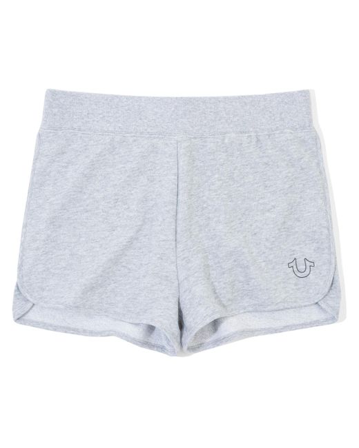 True Religion Blue Horseshoe Logo Track Shorts