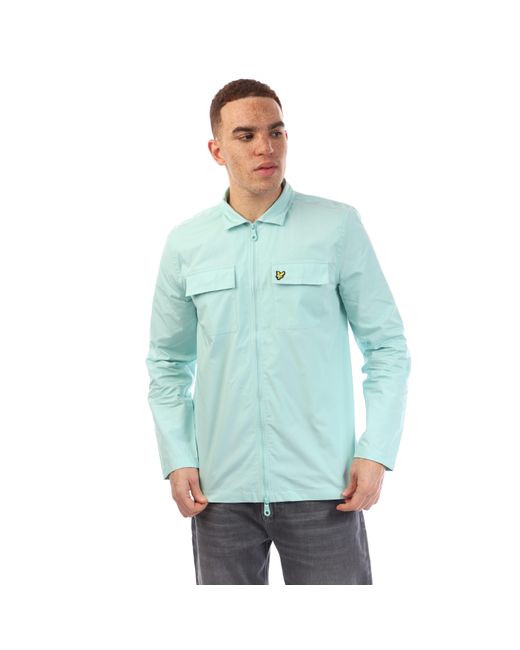 Lyle & Scott Blue And Cotton Overshirt for men