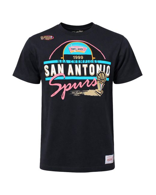 Mitchell & Ness Black Nba San Antonio Spurs 99 Champs T-Shirt Cotton for men