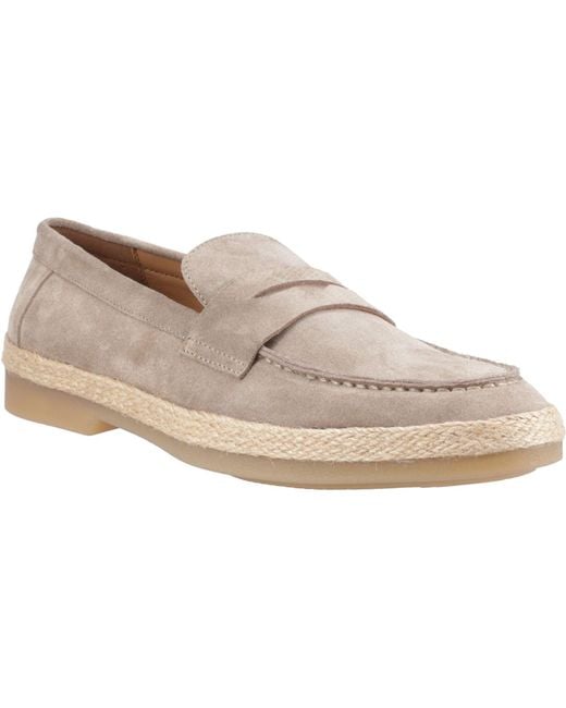 Hush Puppies White Laurence Suede Loafers for men