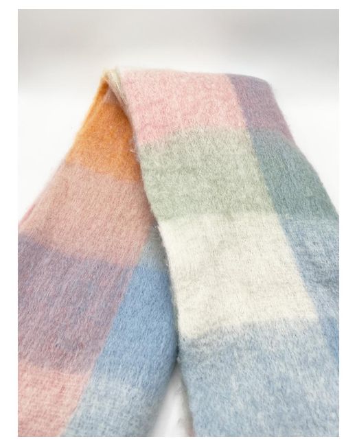 SVNX Gray Light Checked Print Scarf