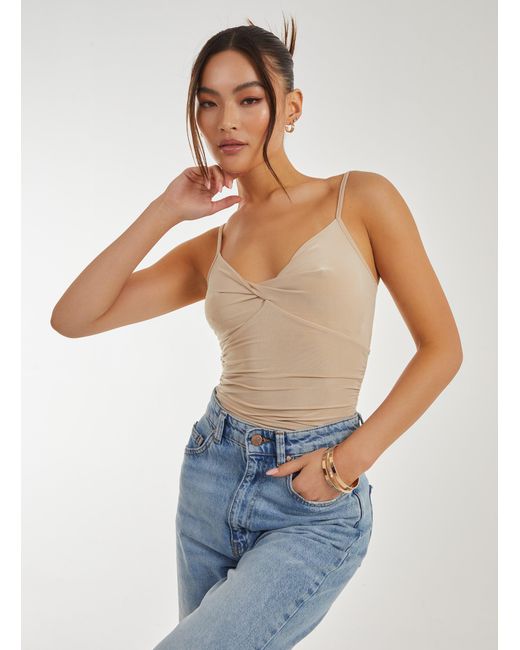 Pink Vanilla Blue Twist Strappy Bodysuit