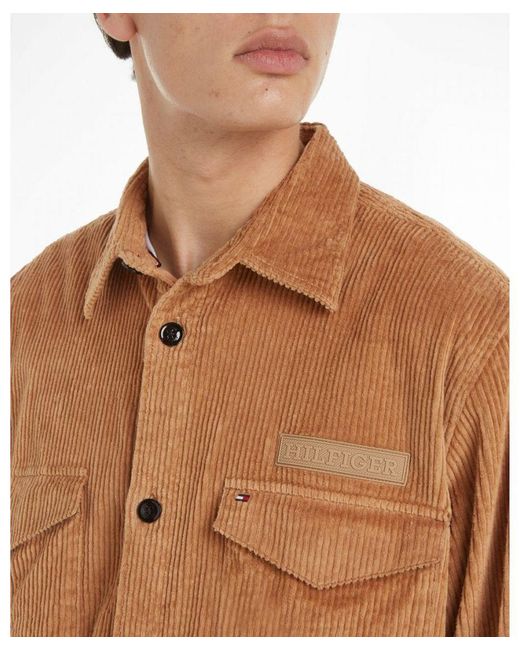 Tommy Hilfiger Brown Corduroy Solid Overshirt for men
