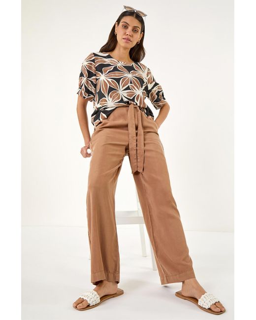 Roman Multicolor Floral Print Top