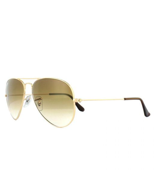 Ray-Ban Brown Sunglasses Aviator 3025 001/51 Shade Metal