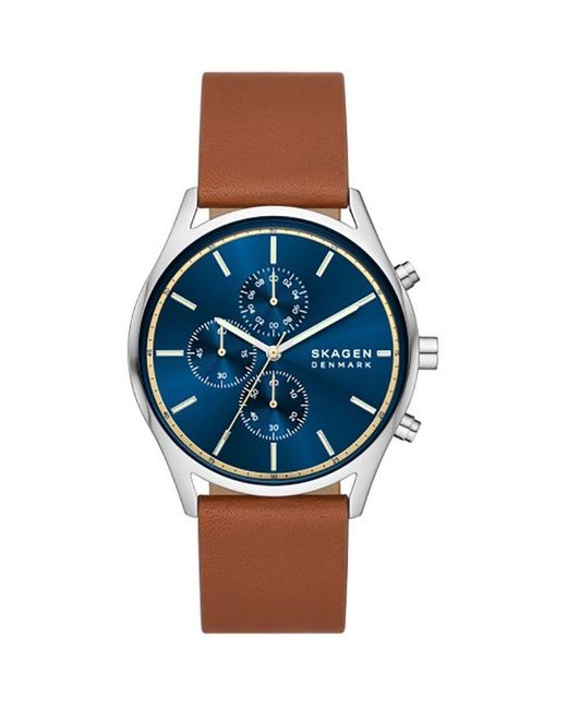 Skagen Blue Holst Watch Skw6916 Leather (Archived) for men