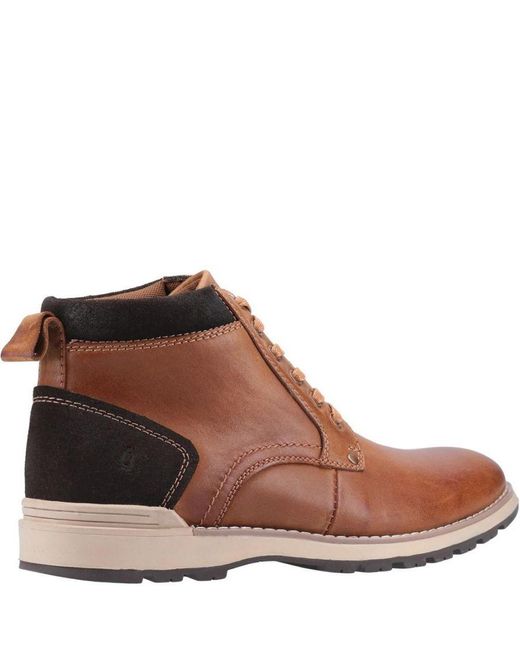 Hush Puppies Brown Dean Leather Boots for men