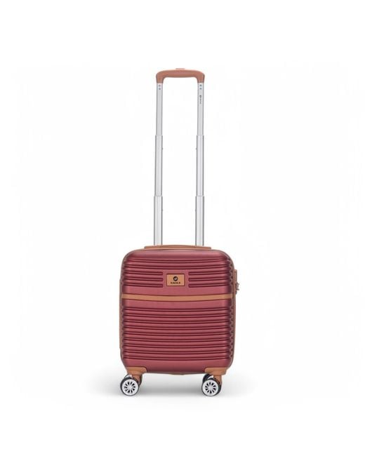 Infinity Leather Red Abs Hardshell Underseat Cabin Suitcase 45 X 35 X 20 Cm Luggage Suitable For Easyjet