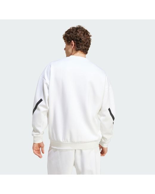 Adidas White New Z.N.E. Sweatshirt for men