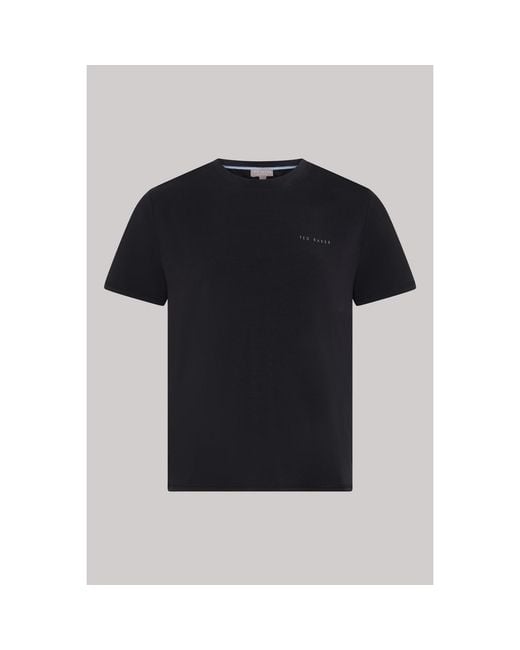 Ted Baker Black Solid Patterned Short Sleeve Pyjama Set for men