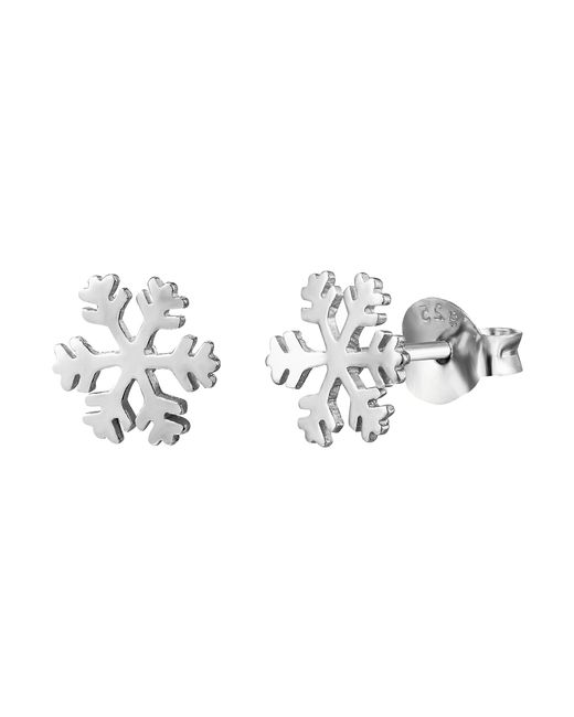 The Jewellery Stockroom Metallic Sterling Snowflake Stud Earrings