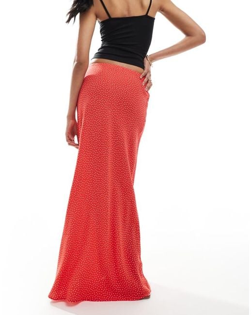 Miss Selfridge Red Spun Maxi Skirt