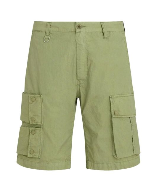 Belstaff Green Harker Cargo Shorts for men