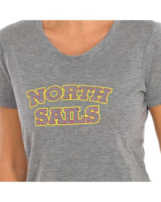 North Sails Gray Womenss Short Sleeve T-Shirt 9024320