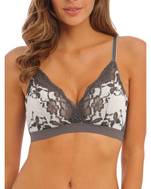 Wacoal Gray Florilege Non-Wired Bralette