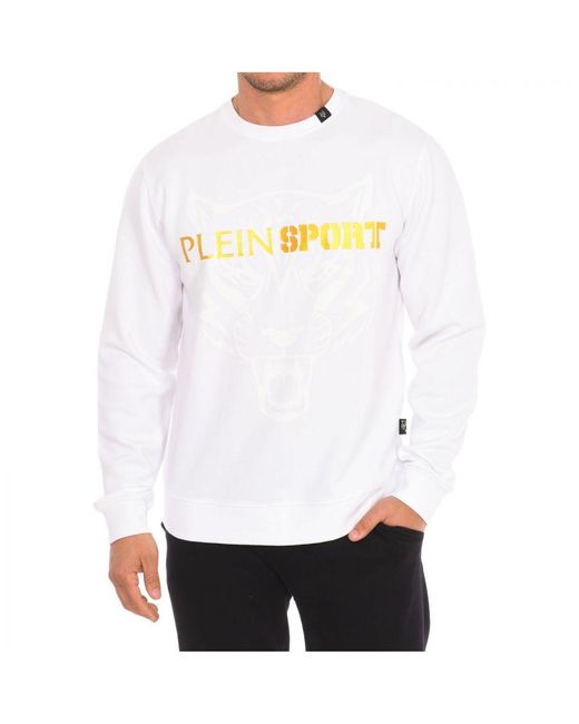 Philipp Plein White Fipsg600 Long-Sleeved Crew-Neck Sweatshirt for men