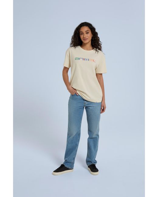 Mountain Warehouse Blue 'Leena' Boxy T-Shirt Cotton Breathable Summer Tee